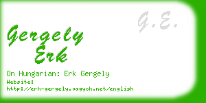 gergely erk business card